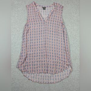 Eddie Bauer Women Top Medium Geometric Patterned Sleeveless Lightweight‎